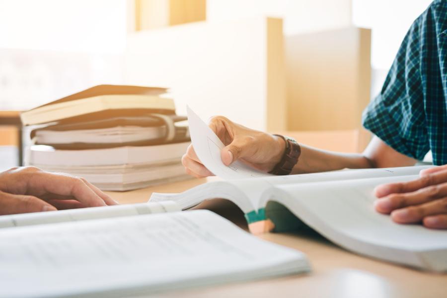 Students studying Chemistry